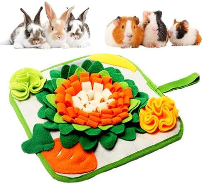 Rabbit Foraging Mat Interactive Bunny Snuffle Mat for Small Animals
