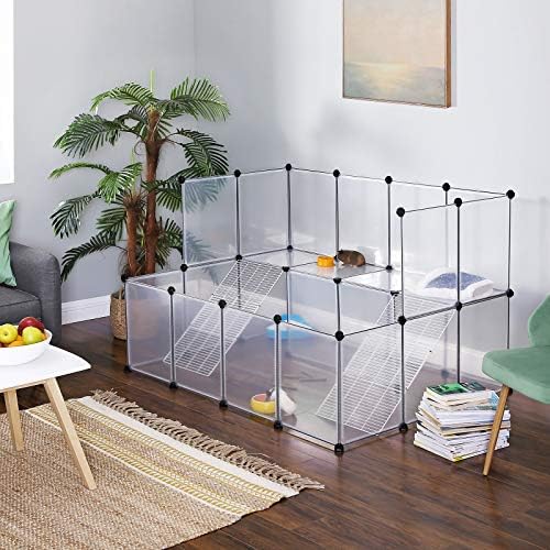 SONGMICS Guinea Pig Playpen, 2-Tier Small Animal Playpen