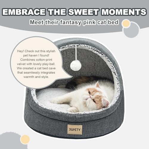 Cute Cat Beds for Indoor Cats, Cat Cave Bed for Kittens,Large Cat Cave
