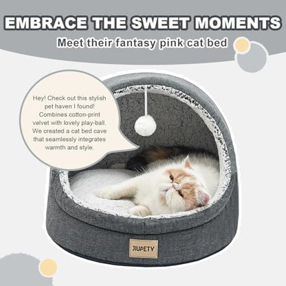 Cute Cat Beds for Indoor Cats, Cat Cave Bed for Kittens,Large Cat Cave