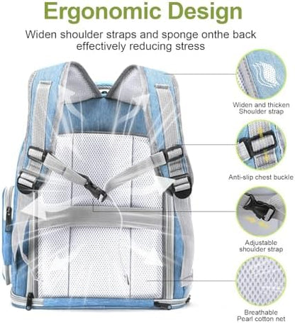 Cawypety Expandable Cat Backpack Large Space Cat Bubble Backpack Carrier