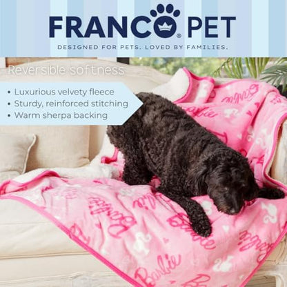 Barbie Waterproof Dog Bed Cover, Large 40x50 Pet Blanket for Furniture Bed Couch Sofa, (Officially Licensed) by Franco