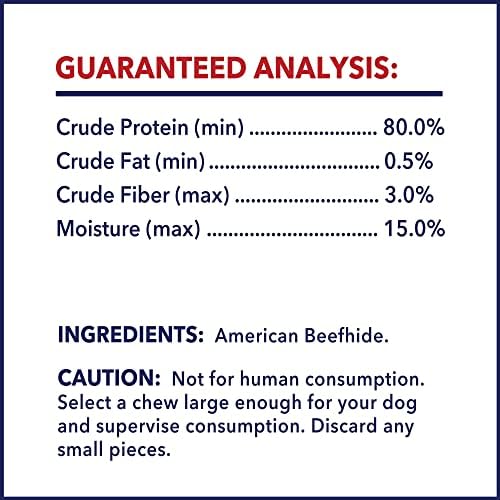 Pet Factory 100% Made in USA Beefhide 5" Chip Rolls Dog Chew Treats - Natural Flavor, 18 Count/1 Pack