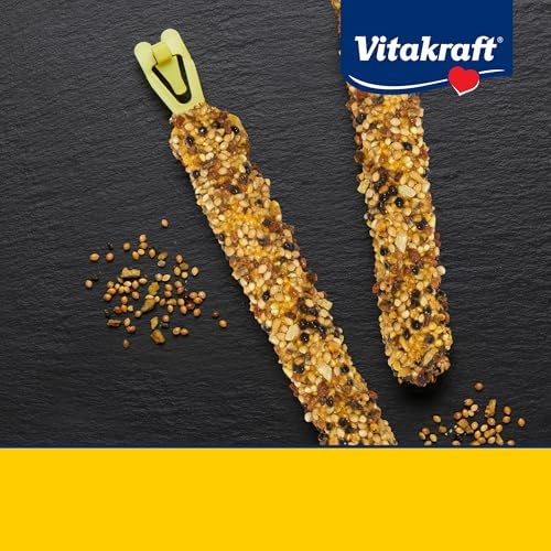 Vitakraft Crunch Sticks Parakeet Treat - Pet Bird Treat Toy - Long-Lasting Chewing Fun (Sesame & Banana) (Pack of 2)