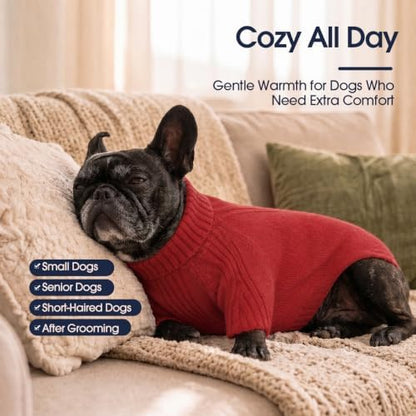 IECOii XXL Dog Sweater,Thermal Knit Big Dog Sweater Christmas Turtleneck