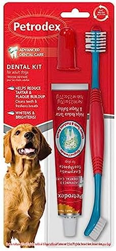 Petrodex Dog Dental Care Kit, Toothbrush & Toothpaste, Poultry