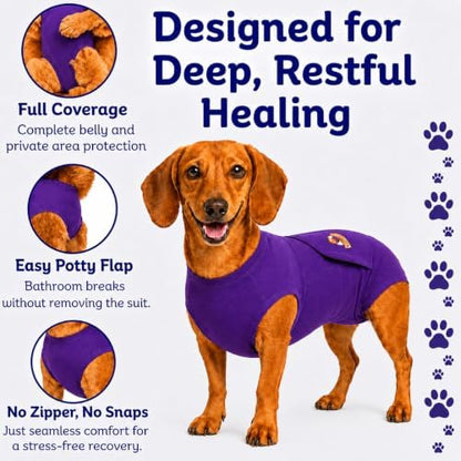 Surgi Snuggly Dog Surgery Recovery Suit, Cone Alternative, Spay/Neuter S