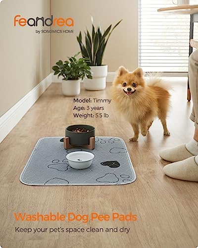 Feandrea Washable Pee Pads for Dogs, Waterproof, 24 x 18 Inches, 2 Pack