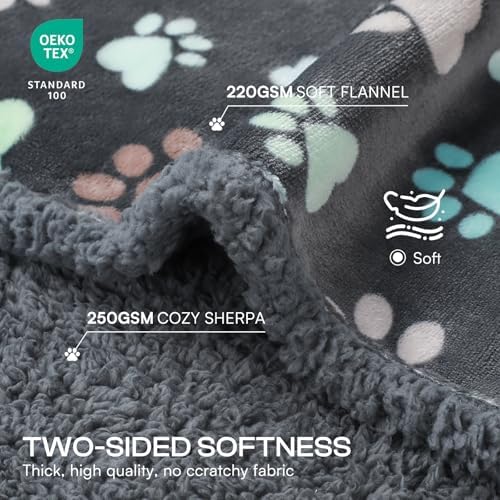 Luciphia Waterproof Dog Blanket Reversible Sherpa Fleece for Small Dogs Cat