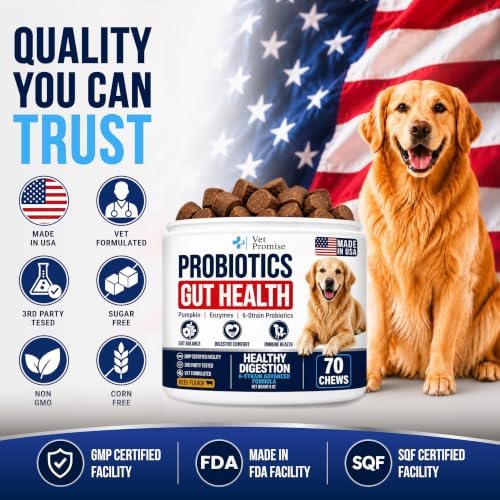 Probiotics for Dogs - Dog Probiotics with Digestive Enzymes, Soft Chews