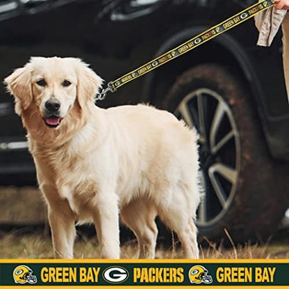 NFL PET Leash Green Bay Packers Dog Leash, Large Football Team Leash for Dogs & Cats. A Shiny & Colorful Cat Leash & Dog Leash Licensed by The NFL
