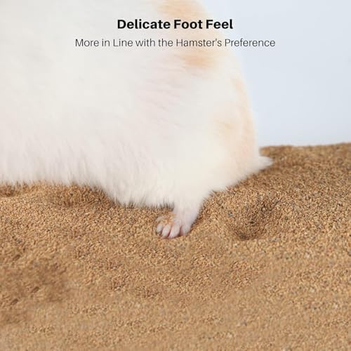 BUCATSTATE Hamster Bath Sand with Pour Spout Large Pack, 13.2LB Desert Bath Sand | No-Dust Potty Litter Calcium-Free Sand for Hamster Chinchillas Gerbil Mice Degu or Other Small Pets (2Pack-Fine Sand)
