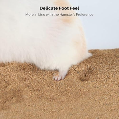 BUCATSTATE Hamster Bath Sand with Pour Spout Large Pack, 13.2LB Desert Bath Sand | No-Dust Potty Litter Calcium-Free Sand for Hamster Chinchillas Gerbil Mice Degu or Other Small Pets (2Pack-Fine Sand)