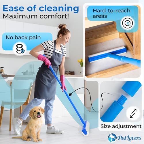 PetLovers Large Lint Roller with 3 Refills – 360 Total Sheets for Tackling Pet Hair, Extra Large Floor and Carpet Roller for Homes with Pets, Perfect for Floors, Furniture, and Loving Pet Owners