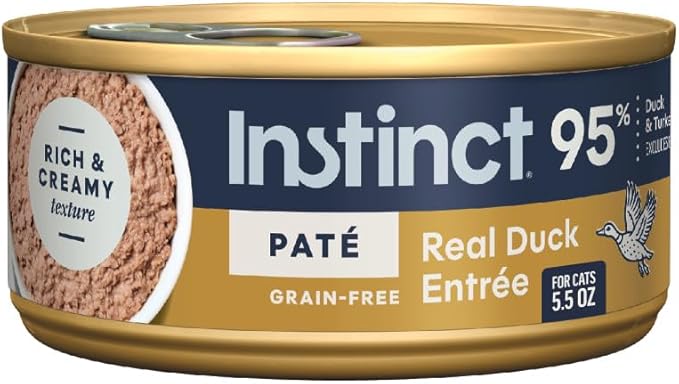 Instinct Original Pate Wet Cat Food, Grain Free Recipe - Real Duck, 5.5 Ounce (Pack of 12)