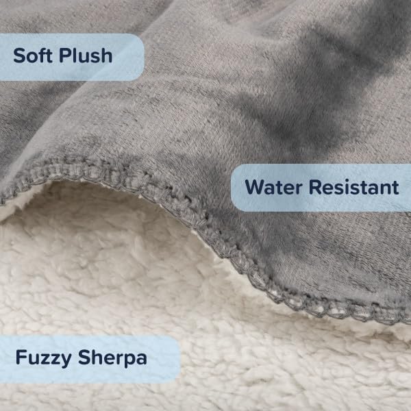 PETMAKER Waterproof Pet Blanket, Gray, 50” x 60”
