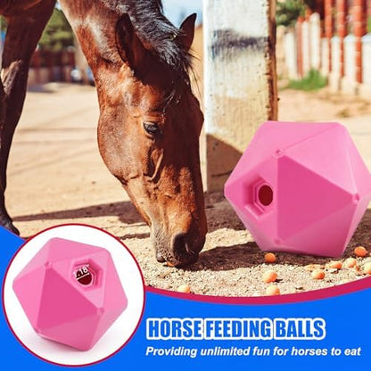 Seenelling 1 Pack Horse Treat Ball, 9" Feeder Toy for Horses, Pink