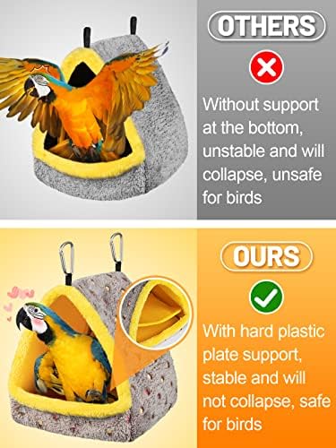 MEWTOGO Large Winter Warm Bird Nest House with Support Board for Cage