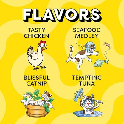 Temptations Cat Treats Classic Crunchy and Soft Feline Favorites Variety Pack,3 oz. Pouches,(Pack of 12)