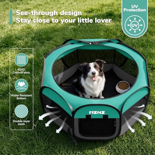 Dog Cat Small Animal Puppy Playpen Crate, Large, Blue