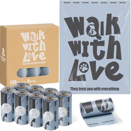 Dog Poop Bags, 128 Count Basic Version, Blue