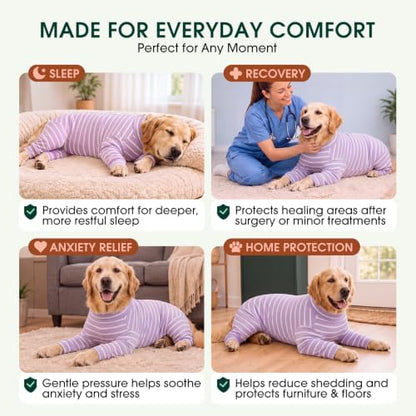 Kuoser Dog Recovery Suit, Anti-Licking Pajamas for Wounds