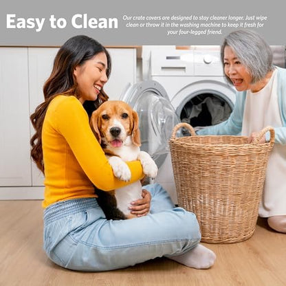 MidWest Homes for Pets XS Dog Crate Cover, Black Polyester Privacy Kennel Cover Fits Most 22-inch Crates, Machine Washable, Reduces Barking & Chewing