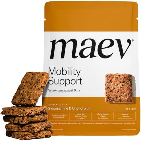 Maev Hip & Joint Supplement Bars for Dogs, with Glucosamine, 30 Count