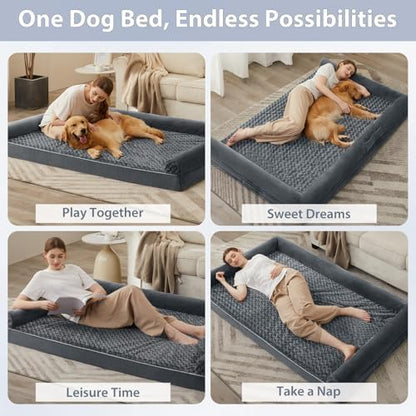 BFPETHOME Orthopedic Washable Human Dog Bed for Adult & Dog Cozy Sleep