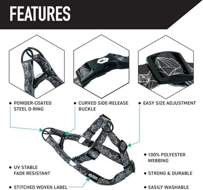 Wolfgang Heavy Duty Adjustable Dog Harness, Pull-Tested to Over 800 lbs for Walking & Training, WolfMountain Print, Small