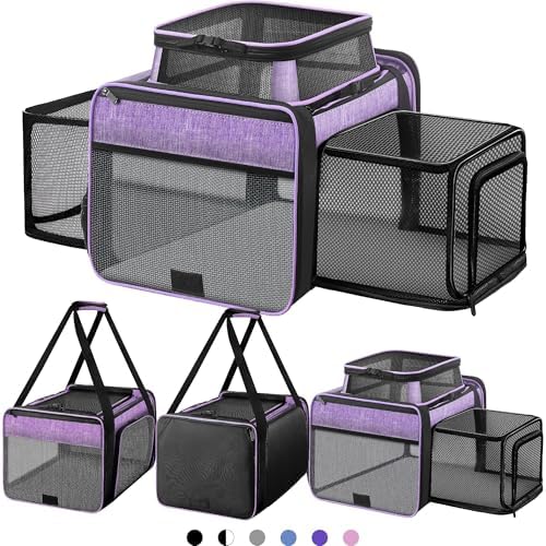 Top and 2 Sides Expandable Cat Carrier 18x11x11 TSA Airline Approved