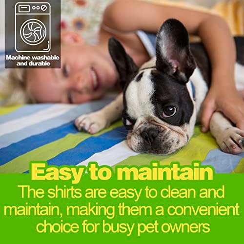 Paiaite 3 Pieces Dog Striped Shirt Light Color Cotton Sleeveless Puppy Shirts Breathable Pet Apparel Tank Top Colorful Puppy Sweatshirt Clothes for Small Medium Dogs L