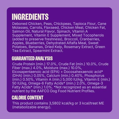 Wellness Crunchy Puppy Bites Dog Training Treats, Natural, Grain Free, Chicken and Carrot Recipe, 6 oz Bag