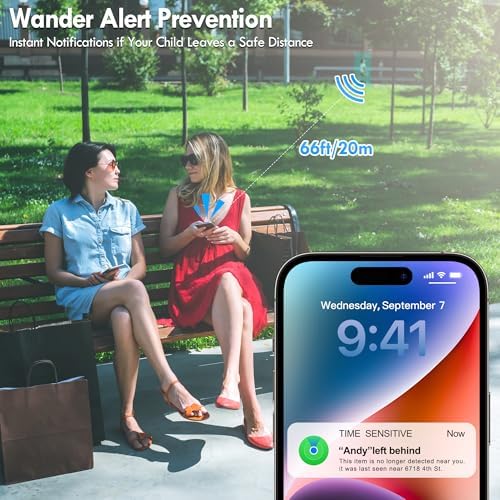 lulaven GPS Tracker for Kids 4 Pack, Magnetic Unlocker Tool, Hidden Anti-Removal Pin Tag, Works with Apple Find My (iOS only), No Monthly Fee, Tracking Device for Children Elderly Pets Backpack