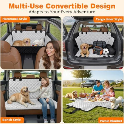 URPOWER Dog Car Seat Cover for Back Seat, Waterproof Hammock for Car & SUV