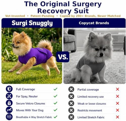Surgi Snuggly Dog Surgery Recovery Suit, Cone Alternative, Spay/Neuter ML