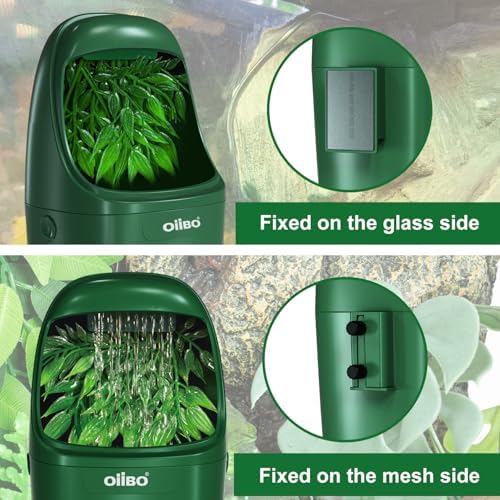 Reptile Water Fountain Chameleon Water Dripper, Reptile Water Dispenser with 800ml Large Capacity, Terrarium Waterfall Drinking Fountain for Bearded Dragon Gecko Lizard