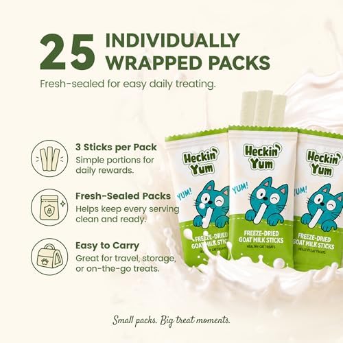 Freeze Dried Chicken Stick Cat Treats with Goat Milk & Cellulose 25 Packs
