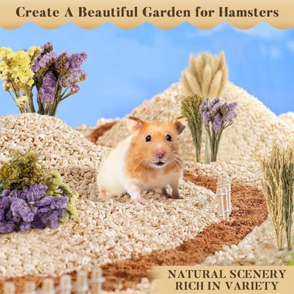 Sukh 60PCS Hamster Sprays - Natural Flower Herb Bedding & Habitat Decor