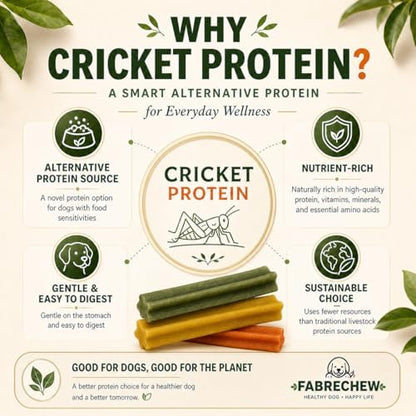 Cricket & Salmon Protein Dog Treats – Hypoallergenic High-Protein Soft Dental Chews for Sensitive Dogs 14 Pcs (Eye, Tear Marks & Fur Care)