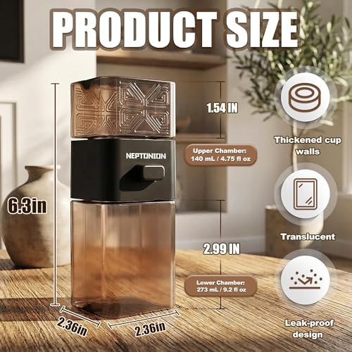 【Metered Dose; ~0.4 g/Press】 Reptile Calcium Powder Mixer, Cricket Keeper Dispenser Feeder, One-Click No-Mess Duster for Chameleon, Gecko, Lizard & Frog