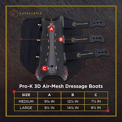 Kavallerie Classic Tendon Boots, Impact-Absorbing Material, Breathable & Evenly Distribute Pressure, Protect Tendon and Ligaments, Anti-Slip, Anti- Sore and Moisture Repellant Show Jumping Boots