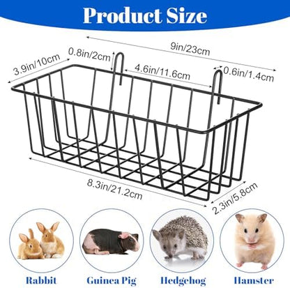 6 Pcs Rabbit Hay Feeder,Bunny Hay Feeder Rack with Metal Frame for Guinea Pig Chinchilla,Large Heavy-Duty Hays Holder Feeders for Rabbits Guinea Pigs, Small Animal Cage Accessories
