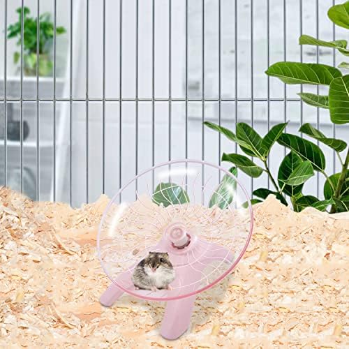 Wontee Hamster Water Bottle Water Dispenser Hamster Silent Exercise Running Wheel for Dwarf Hamsters Gerbil Mice (Pink, 80ML)