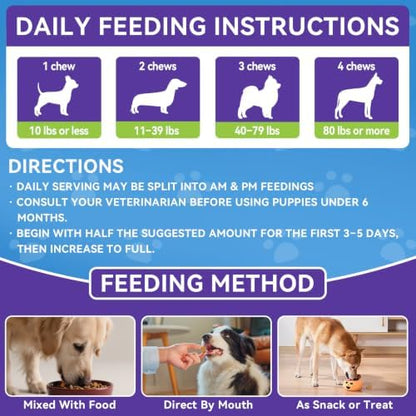 Anal Gland Chews for Dogs, No Scoot for Dogs, Pumpkin Fiber, 200 Soft Chews