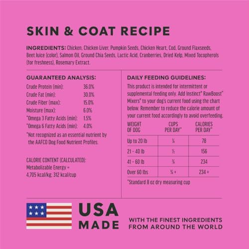 Raw Boost Mixers Skin & Coat Health Freeze-Dried Dog Food Topper, 12.5 oz. Bag