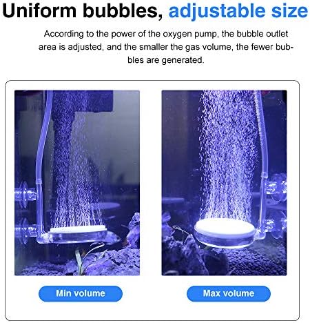 UPETTOOLS T60 Nano Aquarium Air Stone Kit, Quiet Bubble Diffuser