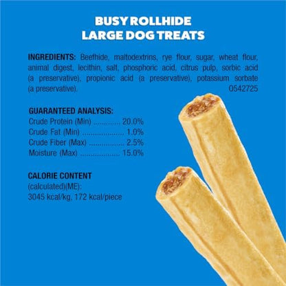 Purina Busy Rollhide Rawhide Large Dog Chew Treats Made with Real Beefhide
