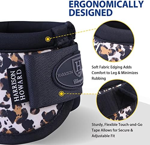 Harrison Howard Horse Bell Boots Overreach Bell Boots No-Turn Bell Boots for Horse-Durable Protective Hoof Boot