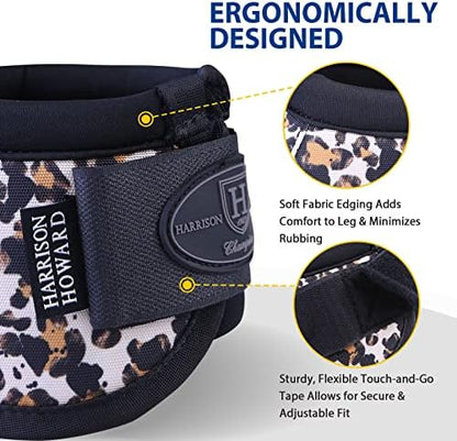 Harrison Howard Horse Bell Boots Overreach Bell Boots No-Turn Bell Boots for Horse-Durable Protective Hoof Boot